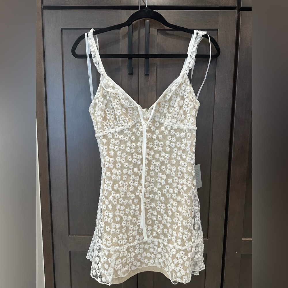 Lulu's Charmaine White Embroidered Mini Dress